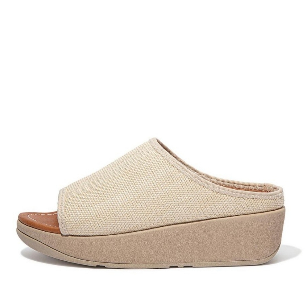Fitflop Raffia platform slide sandals size 11